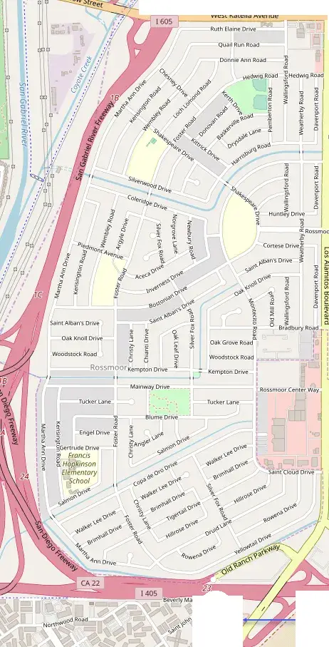 Rossmoor Neighborhoods Map
